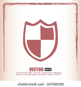  Vector illustration of a shield 