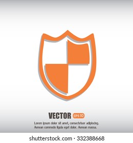  Vector illustration of a shield 