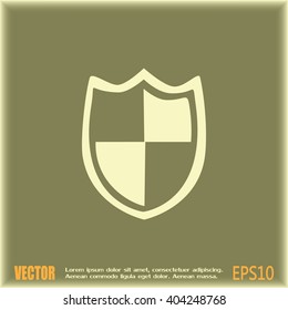  Vector illustration of a shield 
