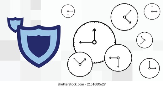 ilustración vectorial y reloj para técnicas de conservación y almacenamiento