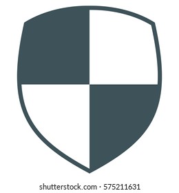 Ilustración vectorial del Escudo en el icono gris