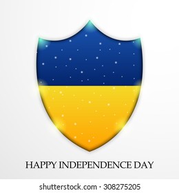Vector Illustration of a shield for happy Independence day of Ukraine.
