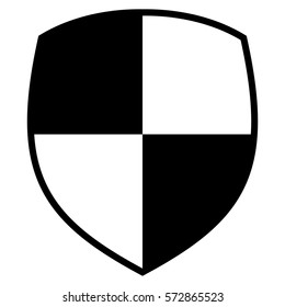 Vector Illustration of Shield Icon in Black
