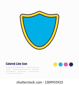Vector illustration of shield icon colored line. Beautiful web element also can be used as protection icon element.