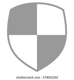 Vector Illustration of Shield Icon in Gray
