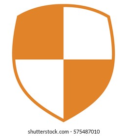 Vector Illustration of Shield Icon in Orange
