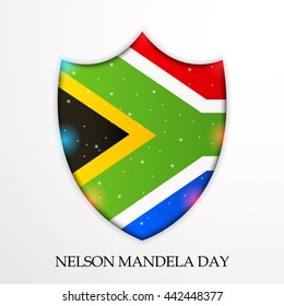 Vector illustration of a Shield for International Nelson Mandela Day.