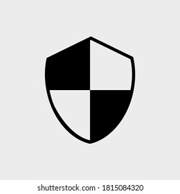 Vektorgrafik eines Schildes auf grauem Hintergrund