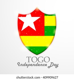 Vector illustration of a Shield for Togo independence day.
