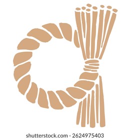 Vector illustration of Shimenawa decoration