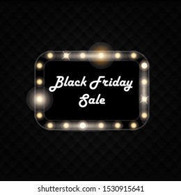 vector illustration of shining frame for black friday sale