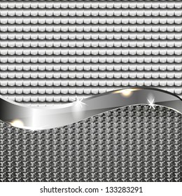 Vector illustration of shining metal