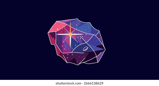  vector illustration of shining mineral