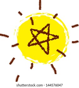 Vector illustration of a shining star