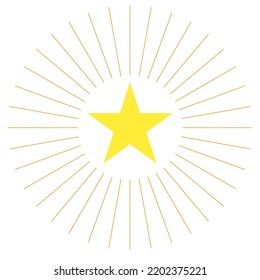 Vector illustration of shining star.