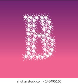 Vector  illustration of a shining stars character b