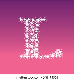 Vector  illustration of a shining stars character l