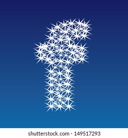 Vector illustration of a shining stars character f 