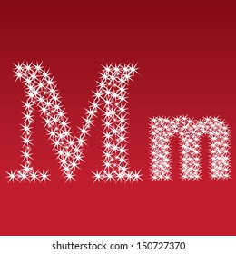 Vector illustration of a shining stars character m