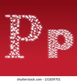 Vector illustration of a shining stars character p