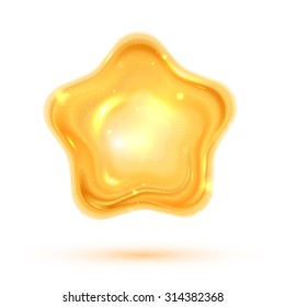 Vector illustration of shiny 3d star eps 10