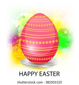 Vector illustration of a shiny abstract easter egg for Happy Easter.