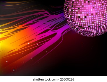 Vector illustration of shiny abstract party design
