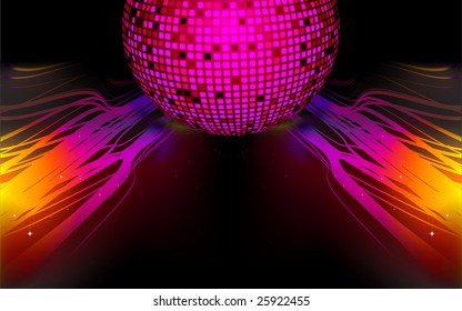 Vector illustration of shiny abstract party design