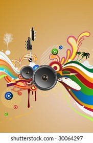 Vector illustration of shiny abstract party design