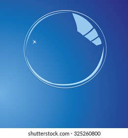 Vector illustration of shiny bubbles isolated on white background