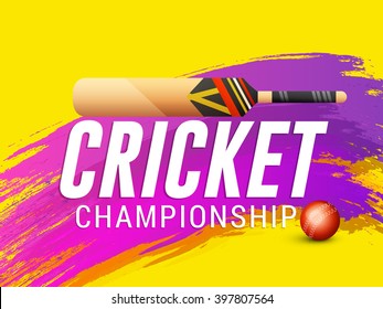 Vector Illustration Shiny Cricket Ball Bat Stock Vector (Royalty Free ...