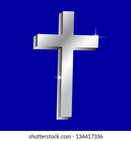 Vector illustration of shiny cross