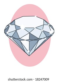 vector illustration of a shiny diamond