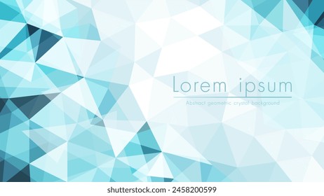 Vector illustration of shiny diamond or crystal. Abstract and geometric triangular polygon mosaic pattern background image.