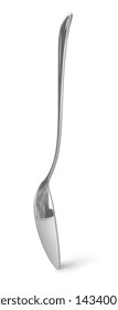 vector illustration of shiny metal spoon