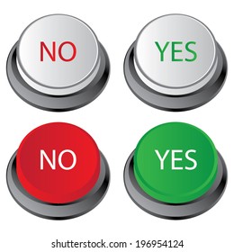 Vector illustration of shiny red emergency button