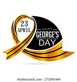 Vector illustration of a shiny ribbon for Saint George's Day.