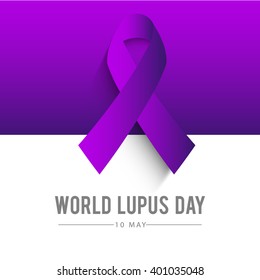 Vector illustration of shiny ribbon for World Lupus Day.