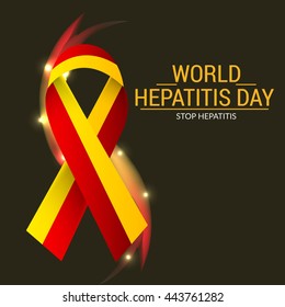 Vector illustration of a Shiny Ribbon for World Hepatitis Day.