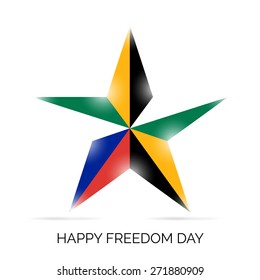 Vector illustration of shiny star for Happy Freedom Day.