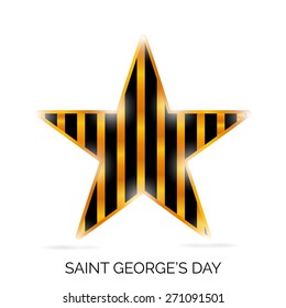 Vector illustration of a  shiny star for Saint George's Day.