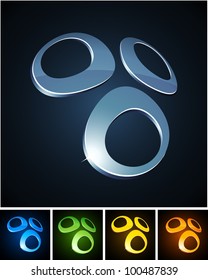 Vector illustration of shiny symbols.