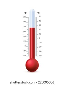 Vector illustration of shiny thermometer