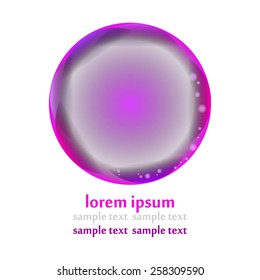 Vector illustration of Shiny transparent sphere.