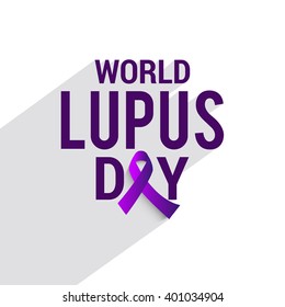 Vector illustration of shiny typography for World Lupus Day.