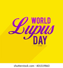 Vector illustration of shiny typography for World Lupus Day.