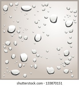 Vector illustration of shiny water drops