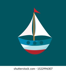 Vector illustration of a ship