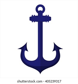 Vector illustration  ship anchor icon. Anchor logo