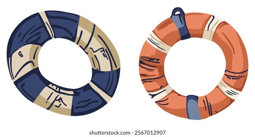 Vector illustration of ship equipment